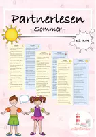 Vorschau - Arbeitsblätter - Partnerlesen/ Dialoglesen Leseflüssigkeit Leseförderung Sommer Klasse 3/4 - Deckblatt