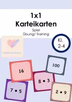 Vorschau - Spiele - 1x1 Karteikarten - Deckblatt