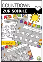 Vorschau - Arbeitsblätter - Countdown zur Schule – liebevoller Schulstart-Countdown für Kindergarten & Vorschule - Deckblatt