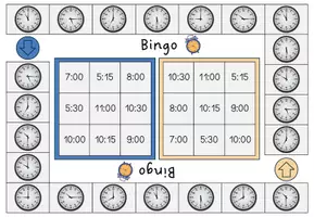 Vorschau - Stationenlernen - Uhrzeit Bingo 2. Klasse – volle, halbe & Viertelstunden spielerisch lernen | Analoge & digitale Uhr - Seite 2