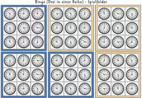Vorschau - Stationenlernen - Uhrzeit Bingo 2. Klasse – volle, halbe & Viertelstunden spielerisch lernen | Analoge & digitale Uhr - Seite 3