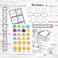 Vista previa - Refuerzo / NEE / Materiales de apoyo - Telling the time - bundle - Portada