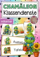 Vorschau - Bildkarten - Chamäleon Klassendienste Klassentier Chamäleon - Deckblatt