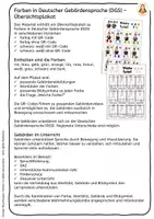 Vorschau - Fördermaterial/Inklusion - Farben in Gebärdensprache (DGS) – Übersichtsplakate ( Variante mitQR-Codes für Videos) - Seite 1