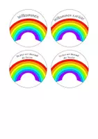 Vorschau - Bildkarten - Regenbogen Du bist mit Abstand die Beste - Deckblatt