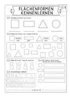 Vorschau - Arbeitsblätter - Flächen und Flächenformen kennenlernen. Arbeitsblätter - Seite 3