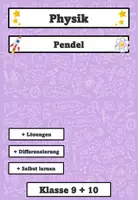 Vorschau - Arbeitsblätter - Pendel - PhET-Arbeitsblatt differenziert mit Lösung - Deckblatt