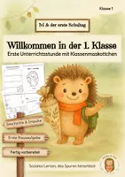 Vorschau - Stundenentwürfe - Einschulung: erster Schultag & 1. Hausaufgabe mit Ivi Igel - Deckblatt