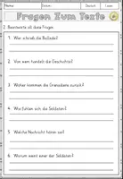 Vorschau - Arbeitsblätter - Ballade:Die beiden Grenadiere — Heinrich Heine, Leseverständnis Klasse 4/6 - Sachtext Klassenarbeit-Test - Seite 3