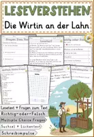 Vorschau - Arbeitsblätter - Ballade: Die Wirtin an der Lahn — Clemens Brentano, Klasse 4-6 | Lesen & Verstehen | Grundschule | Arbeitsblätter - Deckblatt