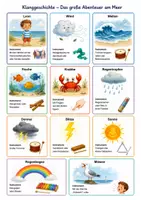 Vorschau - Bildkarten - Klanggeschichte Meer – Das große Abenteuer am Meer | Sommer | Bildkarten & Instrumente | Kita, Vorschule & Grundschule - Seite 1