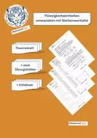 Vorschau - Arbeitsblätter - Flüssigkeitseinheiten umrechnen mit Stellenwerttafel - Deckblatt