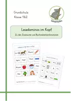 Vorschau - Arbeitsblätter - Lesedominos im Kopf zu den Zwielauten und Buchstabenkombinationen - Deckblatt