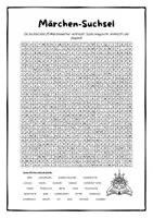 Vorschau - Stundenentwürfe - Märchenrätsel - Kreuzworträtsel, Suchsel, Märchen-ABC, Märchen-Labyrinth - Seite 1