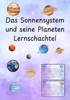 Vorschau - Arbeitsblätter - Das Sonnensystem und seine Planeten - Lernschachtel - Deckblatt
