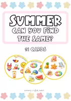 Vista previa - Juegos / Gamificación - SUMMER CAN YOU FIND THE SAME? (31 CARDS) - Portada