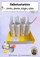 Vorschau - Mal- und Bastelvorlagen - Gebetsstation (bitten, danken, klagen, loben) - Deckblatt