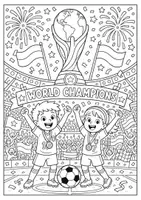 Vorschau - Mal- und Bastelvorlagen - 15 Ausmalbilder zur Fußball-WM 2026 - Seite 3