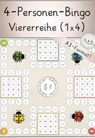 Vorschau - Unterrichtsreihen - 1x1 Bingo Viererreihe (1x4): Großes Bingo für 4 Personen - Deckblatt