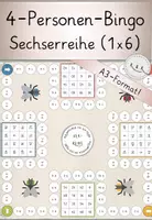 Vorschau - Spiele - 1x1 Bingo Sechserreihe (1x6): Großes Bingo für 4 Personen - Deckblatt