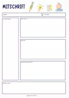 Vorschau - Arbeitsblätter - SchülerInnen Dokumentation - Deckblatt