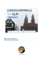 Vorschau - Unterrichtsreihen - Lernzielkontrolle Sachunterricht Ulm Klasse 3 Klasse 4 - Deckblatt