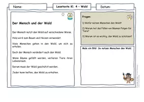Vorschau - Arbeitsblätter - Wald Klasse 4 | Lesetexte & Sachtexte | Nachhaltigkeit & Umwelt | differenziert mit Lösungen - Seite 3