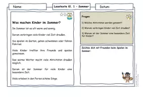 Vorschau - Arbeitsblätter - Sommer & Ferienspaß Grundschule Klasse 1–4 | Lesetexte & Sachtexte | differenziert mit Lösungen | Bundle - Seite 2