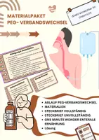 Vorschau - Arbeitsblätter - MATERIALPAKET PEG-Verbandswechsel (Pflege), Ablauf, Materialien, Steckbrief, inkl. Lösungen - Deckblatt