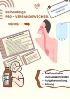 Vorschau - Arbeitsblätter - MATERIALPAKET PEG-Verbandswechsel (Pflege), Ablauf, Materialien, Steckbrief, inkl. Lösungen - Seite 3