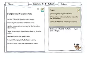 Vorschau - Arbeitsblätter - Fußball Klasse 5 | Lesetexte zur WM | Strategie & Gesellschaft | mit Lösungen - Seite 3