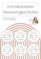 Vorschau - Aufgabenkarten - Schreibanlässe für eine Reizwortgeschichte - Deckblatt