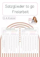 Vorschau - Aufgabenkarten - Satzglieder to go - Deckblatt