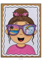 Vorschau - Mal- und Bastelvorlagen - Selbstporträt mit 3D-Sonnenbrille / Kunst - Seite 2