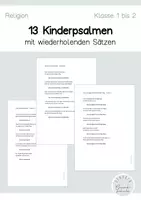 Vorschau - Text - 13 Psalmen für Kinder - Deckblatt