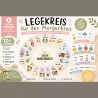 Vorschau - Bildkarten - Morgenkreis Legekreis für Kita & Kindergarten | 70+ Karten | Gefühle Wetter Aktivitäten Jahreszeiten PDF - Deckblatt