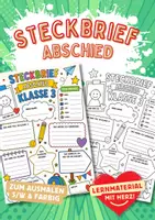 Vorschau - Arbeitsblätter - Steckbrief Abschied Klasse 3 - Deckblatt