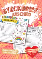 Vorschau - Arbeitsblätter - Abschied Klasse 3 Steckbrief - Deckblatt