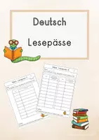 Vorschau - Arbeitsblätter - Lesepässe und Leseraupen - Deckblatt
