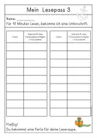 Vorschau - Arbeitsblätter - Lesepässe und Leseraupen - Seite 3