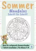 Vorschau - Mal- und Bastelvorlagen - Kostenlos: Sommer Mandalas zeichnen lernen + Ausmalbilder | Eis | Klasse 2–5 - Deckblatt
