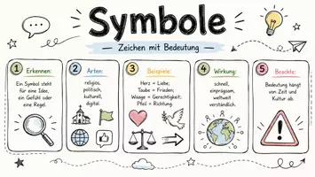 Vorschau - Arbeitsblätter - Arbeitsblatt "Symbole" + Onlineübung & MP3 + Mindmap + Infografik - Seite 1