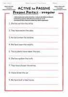 Vorschau - Arbeitsblätter - Active - Passive_Present Perfect_Past Perfect_eigen - Seite 2