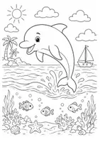 Vorschau - Arbeitsblätter - Der Delfin - Sachtext mit Fragen, Lesespur und Ausmalbild Klasse 3-4 - Seite 3