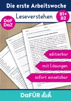 Vorschau - Arbeitsblätter - DaF DaZ Leseverstehen | Deutsch für den Beruf B1+ B2 - Deckblatt