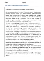 Vorschau - Arbeitsblätter - DaF DaZ Leseverstehen | Deutsch für den Beruf B1+ B2 - Seite 1