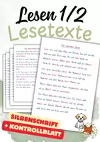 Vorschau - Mal- und Bastelvorlagen - Lesetexte 1. Klasse in Grundschrift & Silbenschrift - Deckblatt