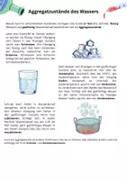 Vorschau - Stundenentwürfe - Aggregatzustände des Wassers - Deckblatt