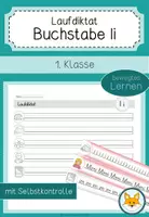 Vorschau - Arbeitsblätter - Laufdiktat Buchstabe Ii für die 1. Klasse - Deckblatt