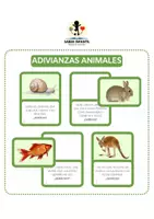 Vista previa - Unidades / Secuencias / Situaciones de Aprendizaje - ADIVINANZAS ANIMALES - Portada
